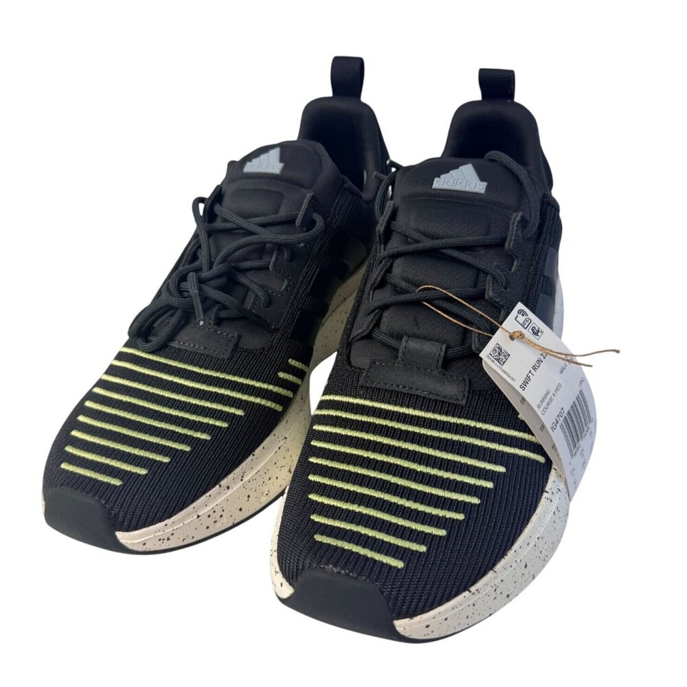 New Adidas Men's Swift Run 23 Shoes Black Lime Size 10 Tags Running Sneakers - Picture 3 of 12